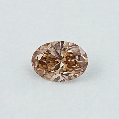 Brown Oval Cut Lab Loose Diamond Loose