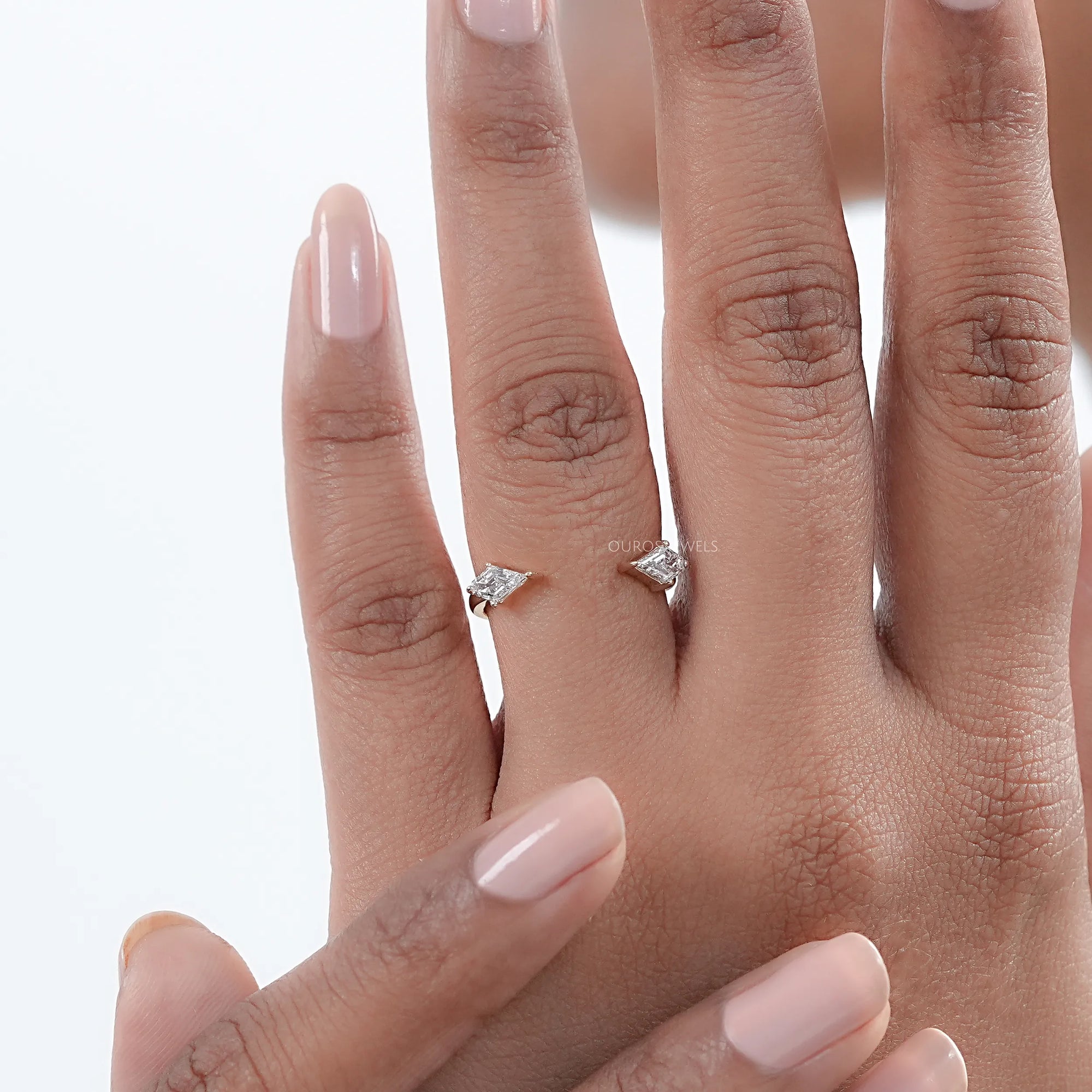 Open Cuff Lab Diamond Dainty Ring Ring