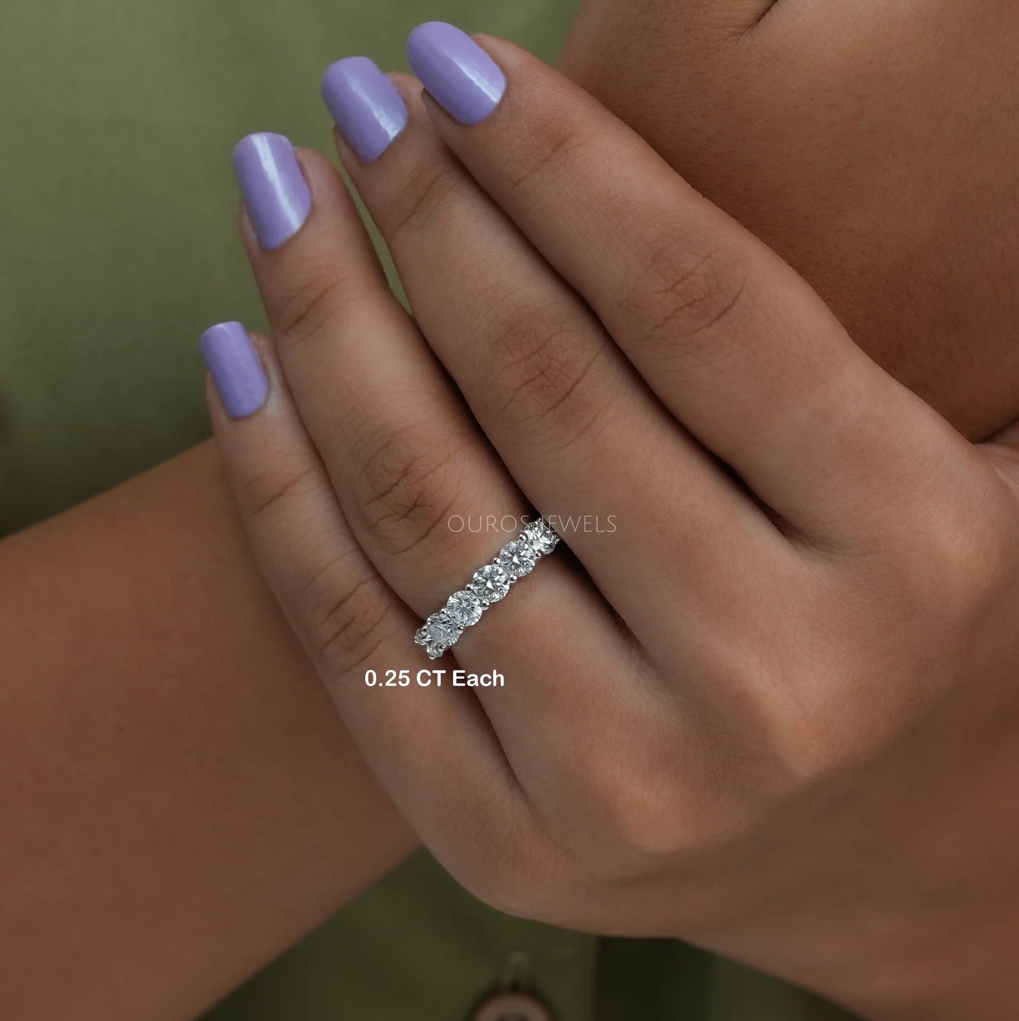 Brilliant Round Diamond Half Eternity Band