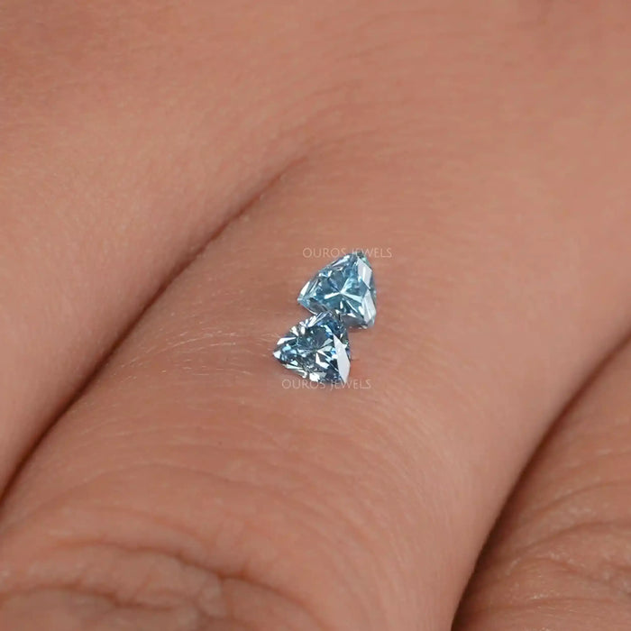 Trillion Cut Lab Grown Diamond In Blue