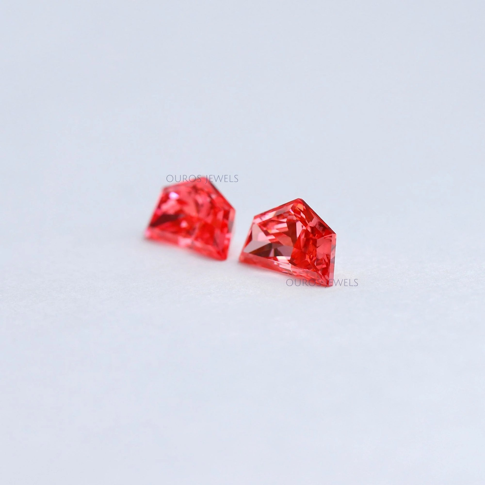 Fancy Pink Cadillac Cut Lab Diamond Pair Loose Loose