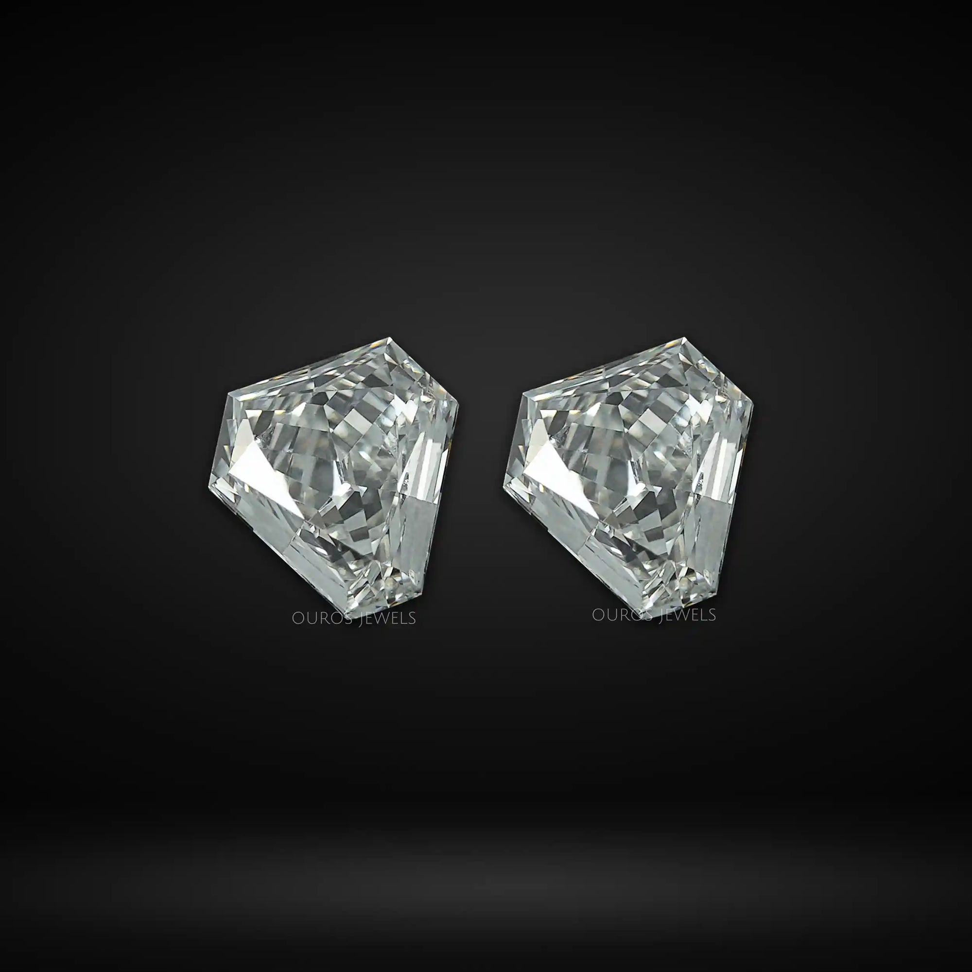 Calf's Head Shape Lab Diamond Pair Loose