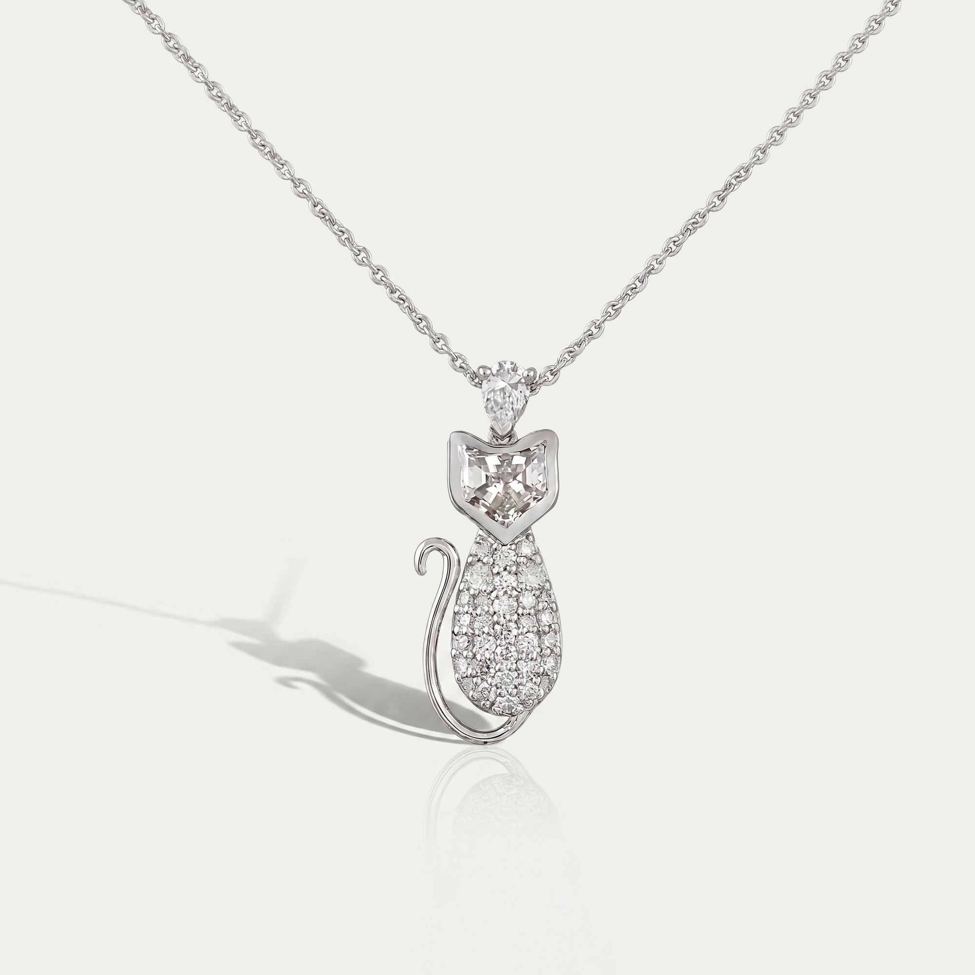 Cat Cut Lab Grown Diamond Pendant Necklaces