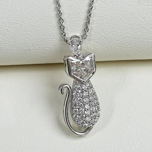 Cat Cut Lab Grown Diamond Pendant Necklaces