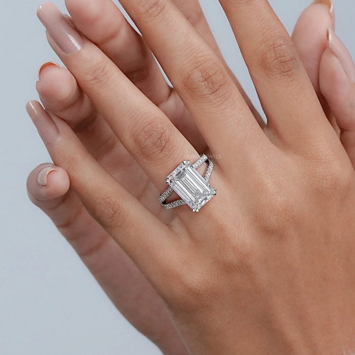 Emerald Cut Diamond Engagement Ring - Beyonce Edition