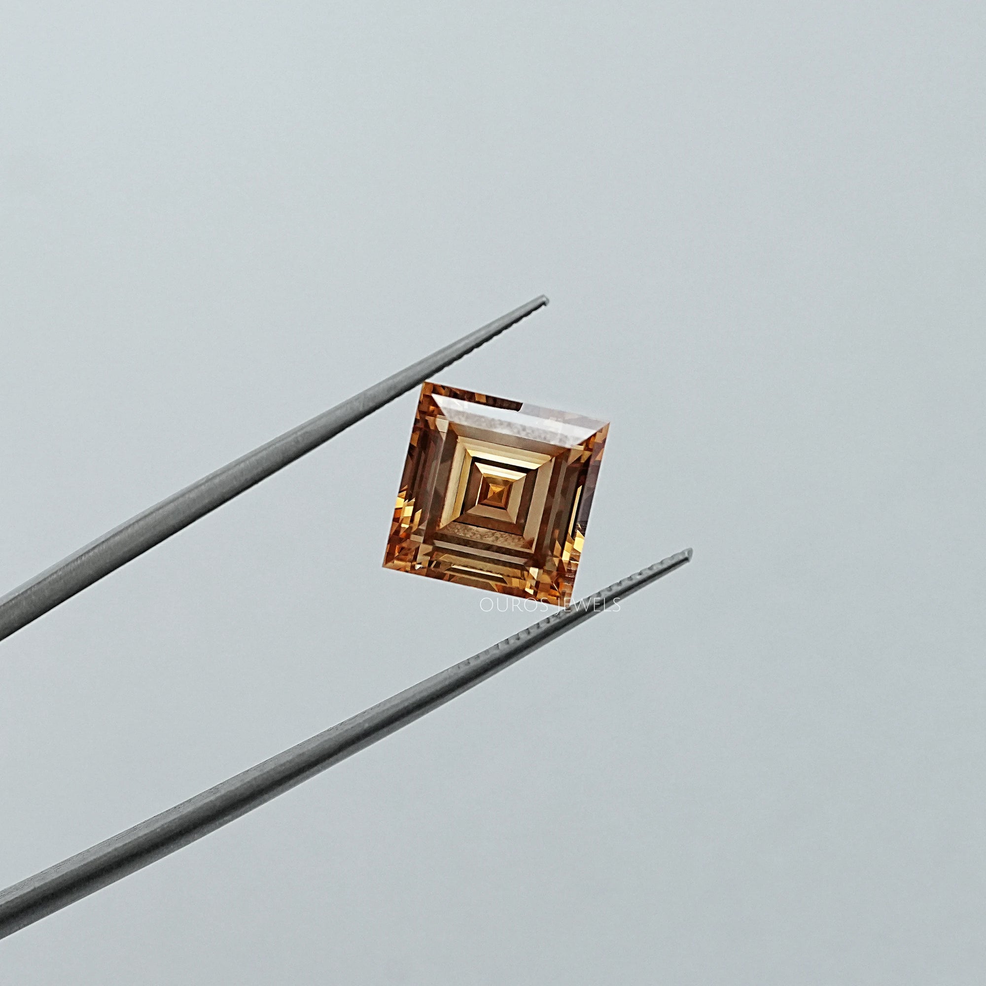 Champagne Carre Cut Lab Grown Diamond Loose