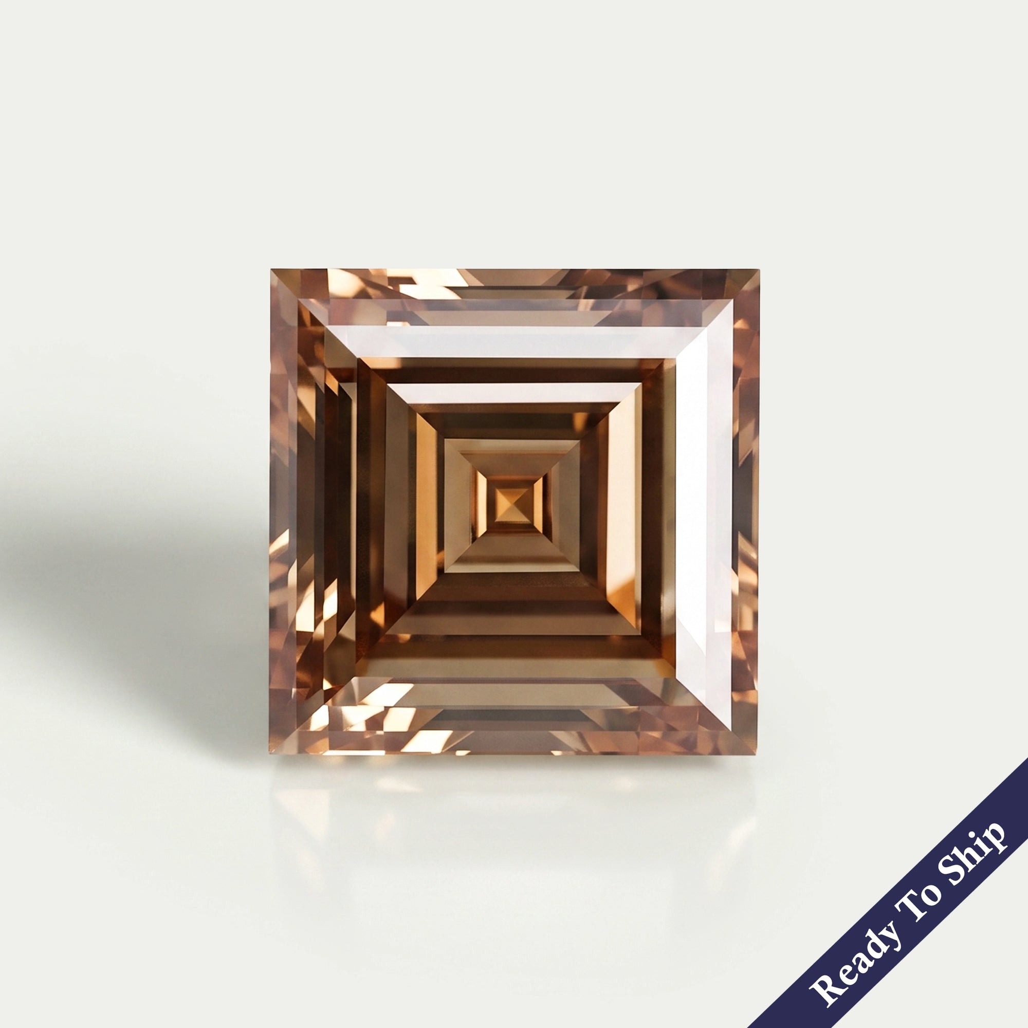 Champagne Carre Cut Lab Grown Diamond Loose