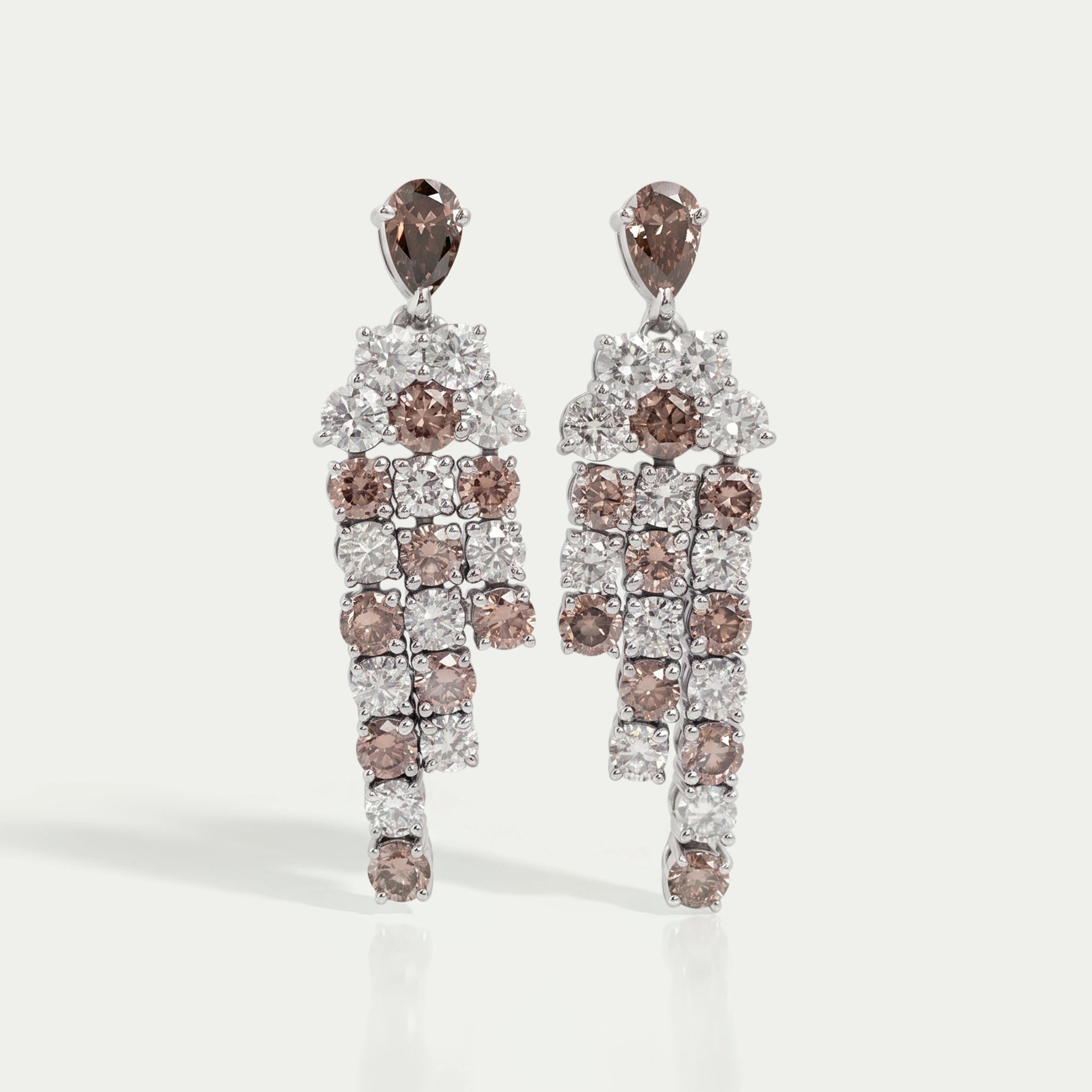 Champagne Diamond Dangle Earrings