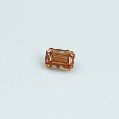 Champagne Emerald Cut Lab Grown Diamond Loose