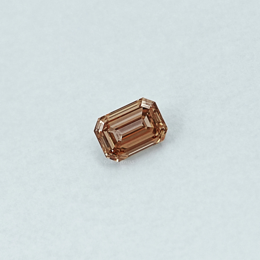 Champagne Emerald Cut Lab Grown Loose Diamond Loose