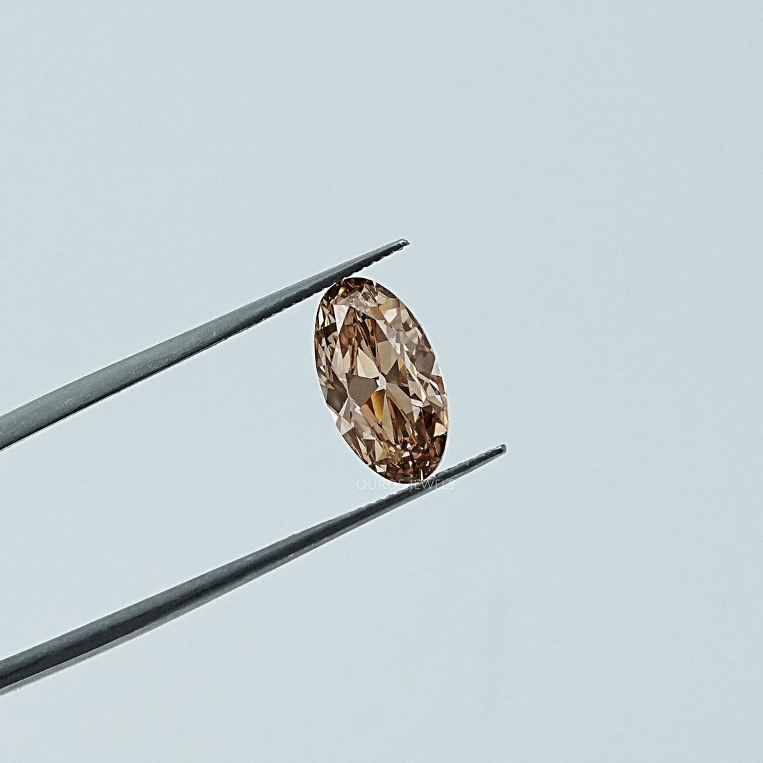 Champagne Old Mine Moval Cut Lab Diamond Loose