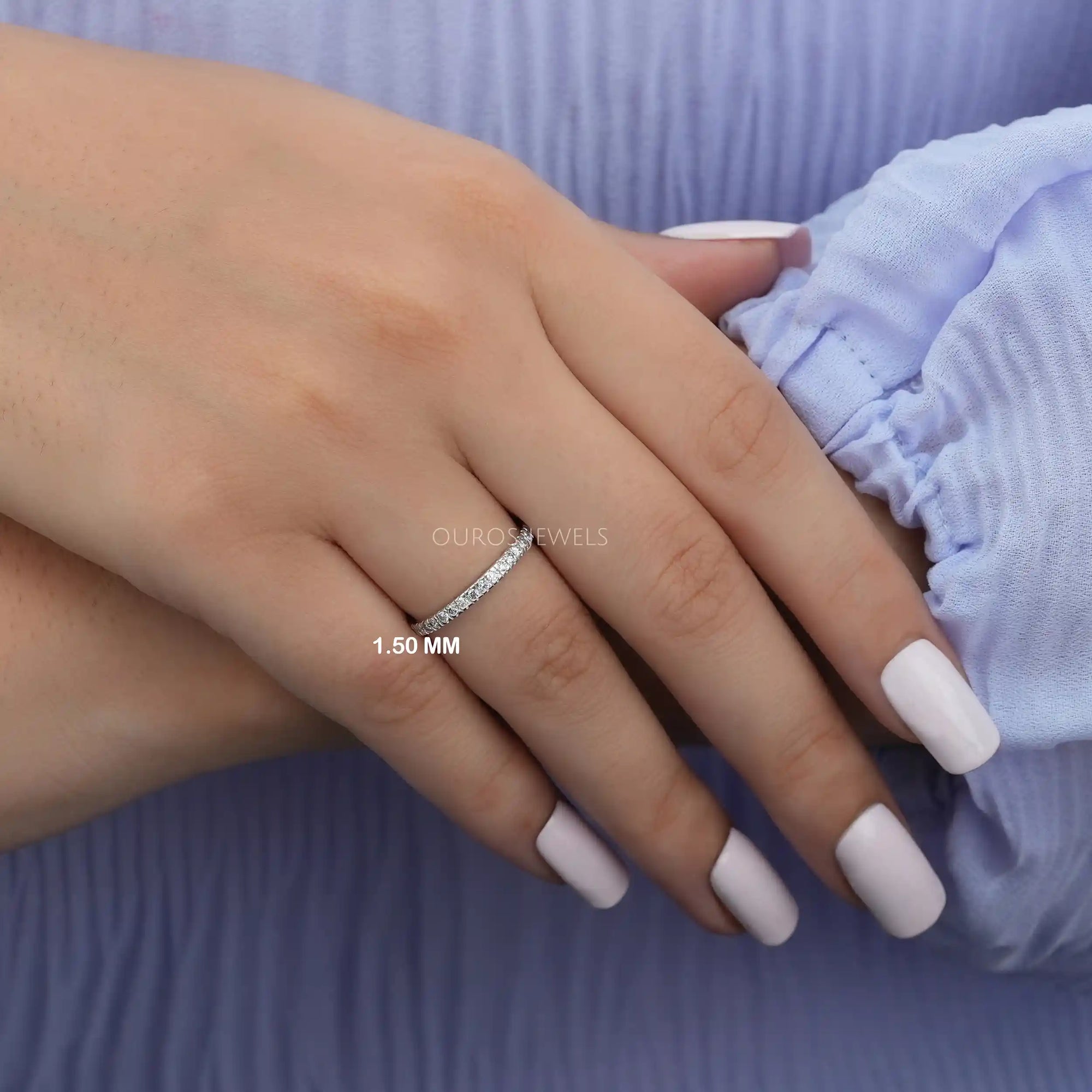 Round Cut Lab Grown Diamond Eternity Band Rings