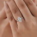marquise cut diamond solitaire 6 prong engagement ring in finger
