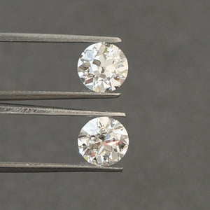 Round Cut Old European Lab Diamond Pair