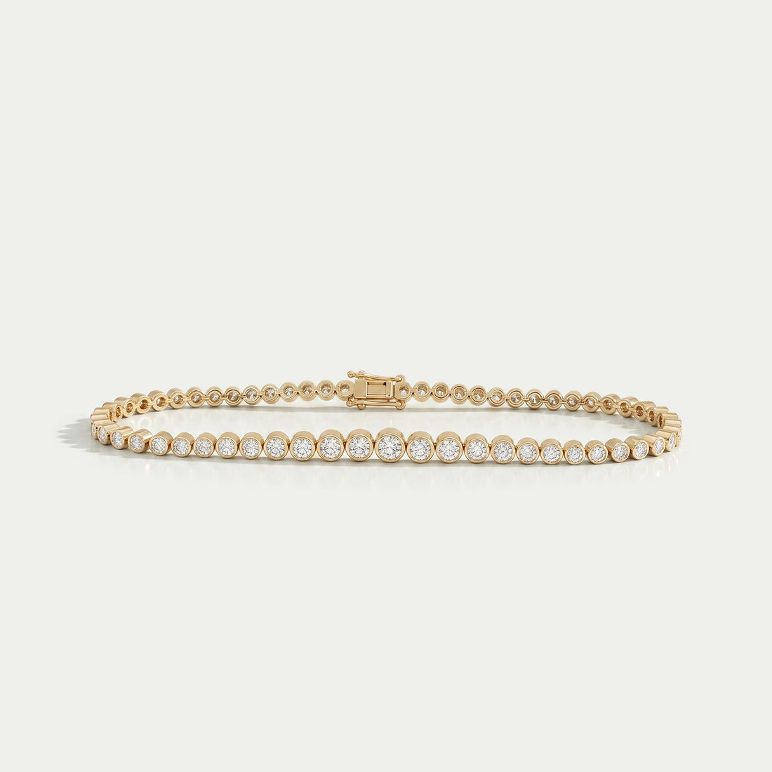 Classic Round Bezel Lab Diamond Tennis Bracelet Bracelet