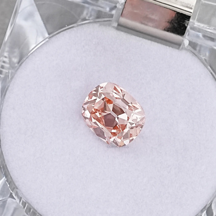 Pink Cushion Cut Lab Grown Diamond 