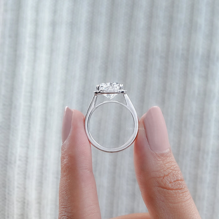 Cushion Lab Grown Diamond Halo Engagement Ring Rings