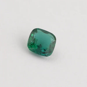 Cushion Cut Gemstone With Dark Green Zambian