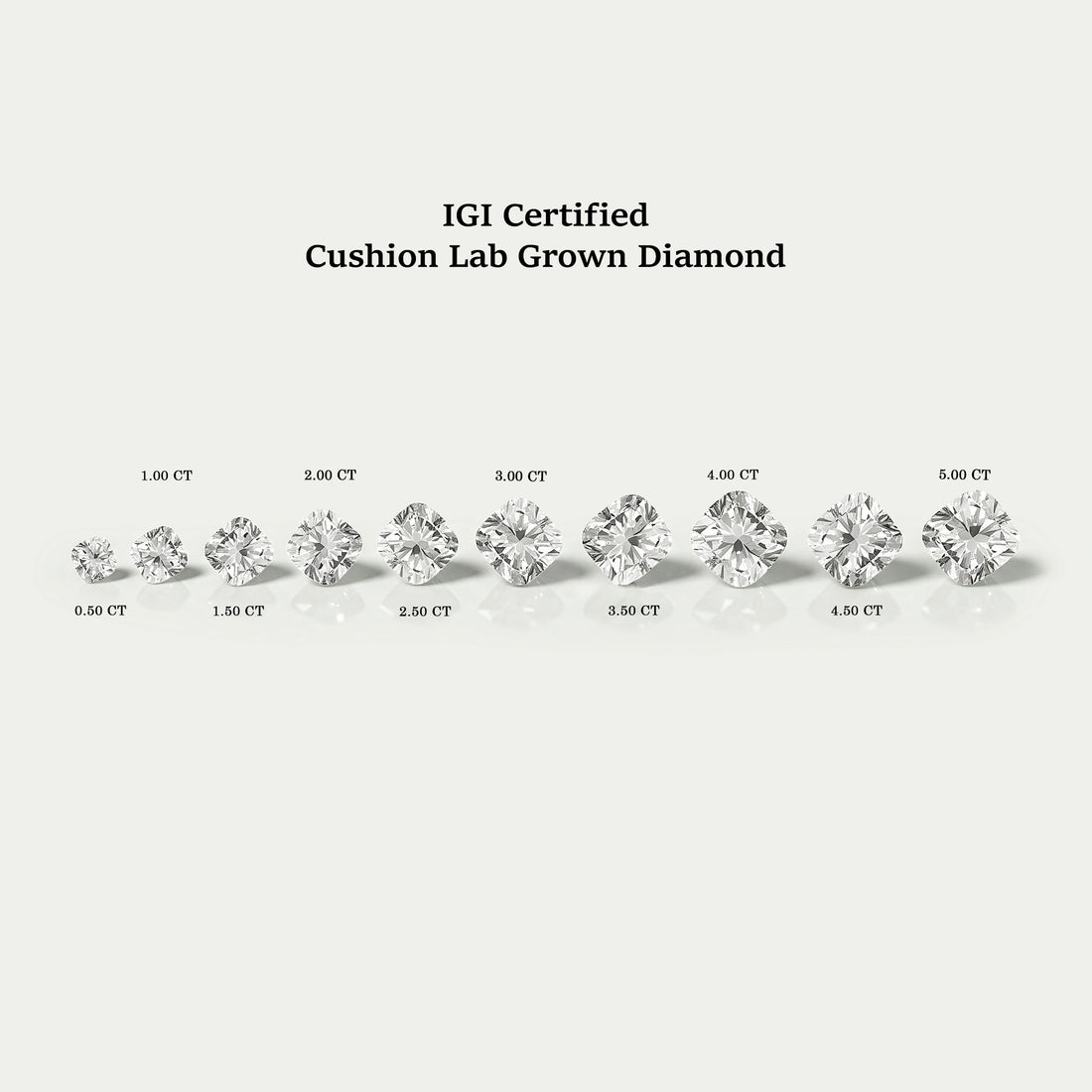 Certified Cushion Cut Lab Grown Diamond