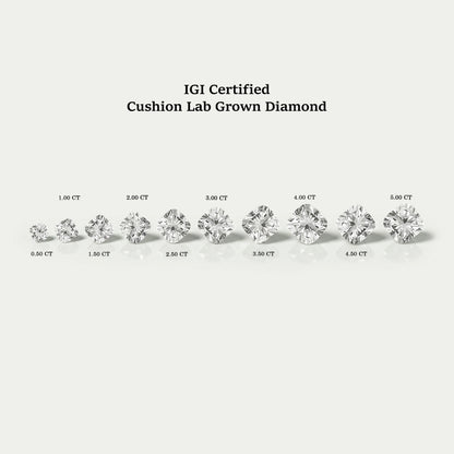 Certified Cushion Cut Lab Grown Diamond