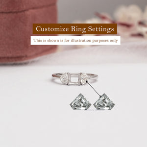 Bullet Cut Lab Diamond Matching Pair