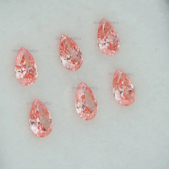0.33 Carat Each Pink Pear Loose Diamond