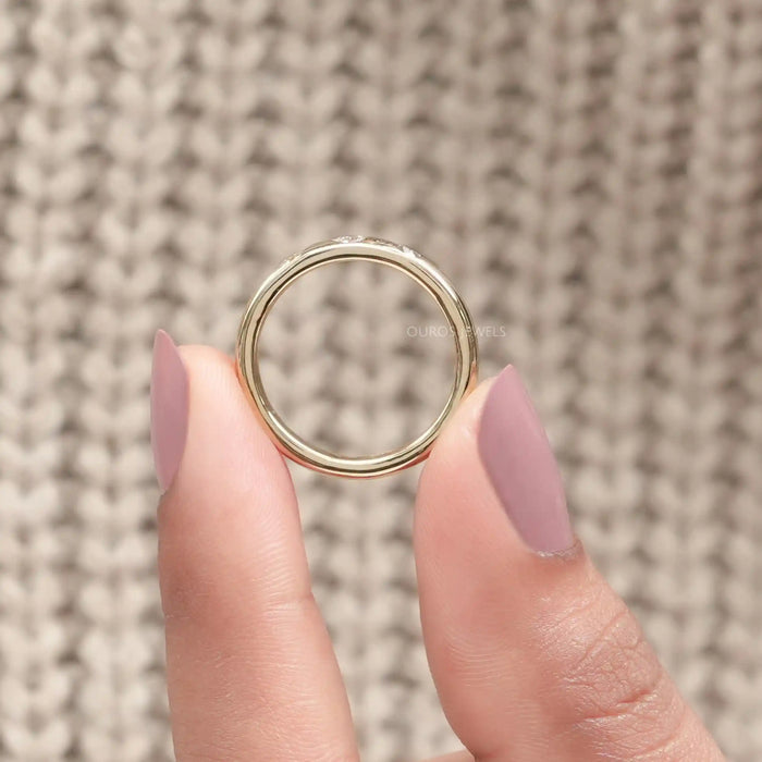 OEC Round Cut Lab Diamond Gypsy Set Band