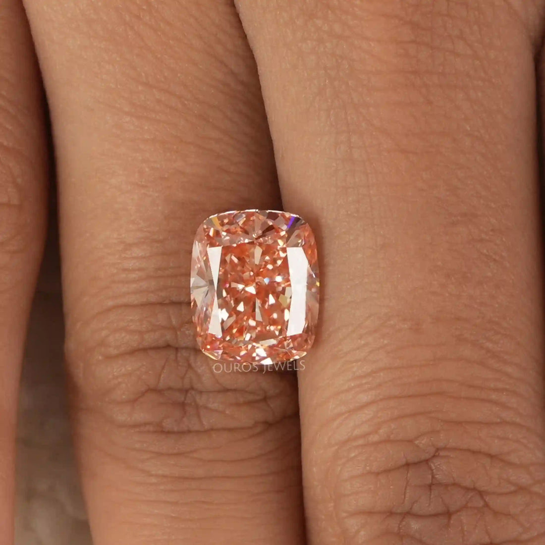 5.50 Carat Pink Cushion Cut Lab Grown Diamond Loose