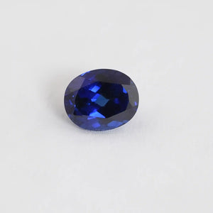 Oval Cut Lab Grown Blue Sapphire Gemstone