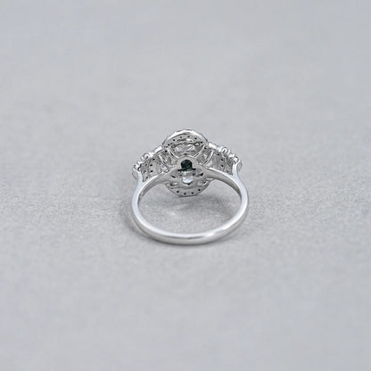 Halo Moon Halo Black Diamond Engagement Ring Rings