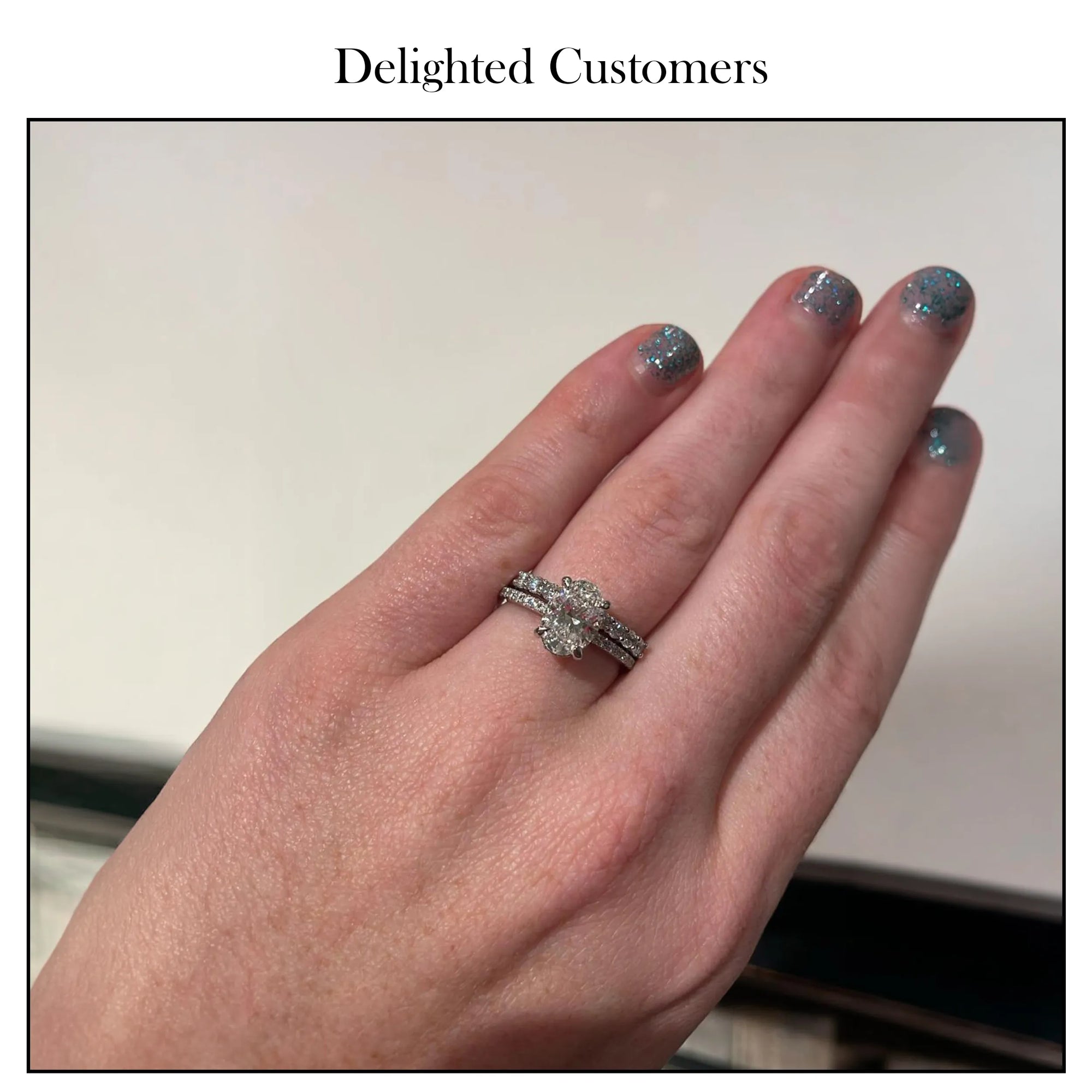 Oval Shape Solitaire With Accent Ring