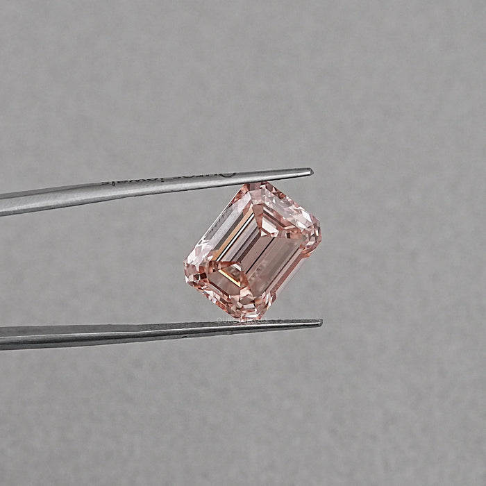 Pink Emerald Cut Diamond With 10.08 CT Certified