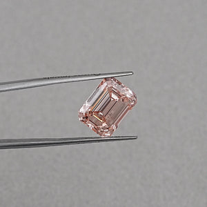 Pink Emerald Cut Diamond With 10.08 CT Certified