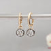 old european diamond earrings in rose gold 