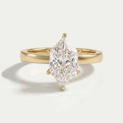 Dutch Marquise Lab Diamond Hidden Halo Engagement Ring Rings