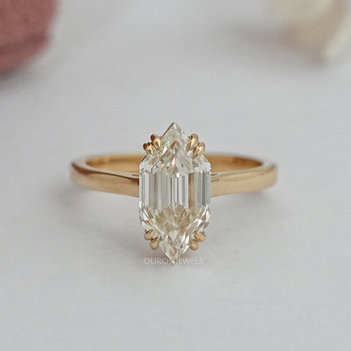 front view of dutch marquise cut lab diamond engagement ring