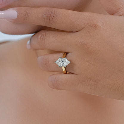 Dutch Marquise Diamond Solitaire Engagement Ring Ring