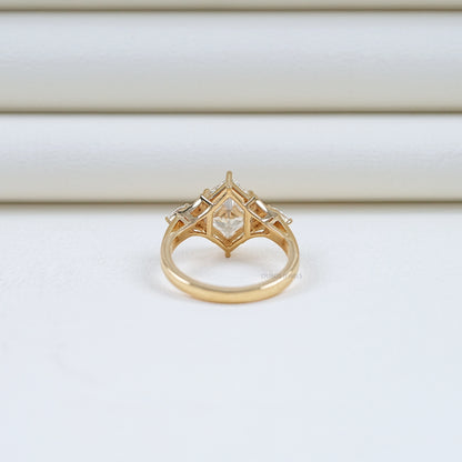 Dutch Marquise Cut Three Stone Engagement Ring Ring