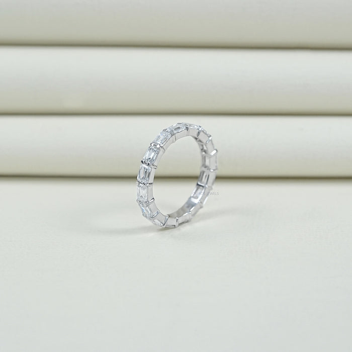Criss Cut Eternity Wedding Band - East West Set