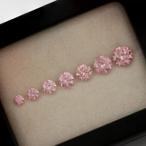 Pink Round Cut Lab Diamond 