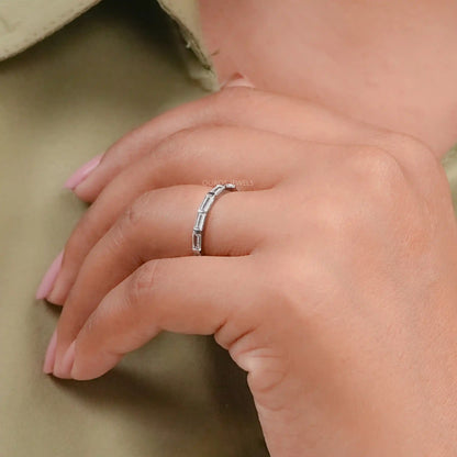 Baguette Cut Lab Grown Diamond Full Eternity Band