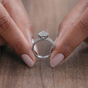 Heart Shaped Lab Diamond Bridal Set Ring