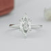 front view of marquise cut diamond solitaire 6 prong engagement ring
