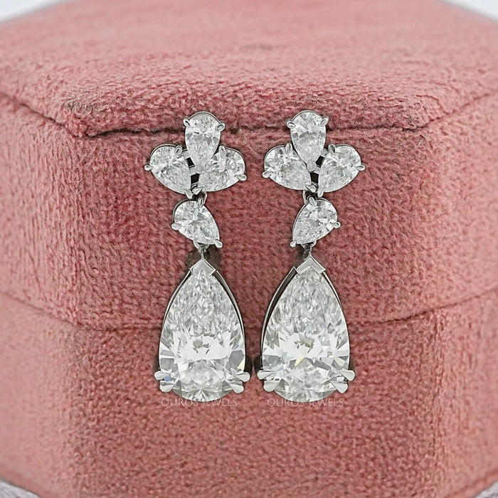 Pear Lab Diamond Drop Dangle Earrings