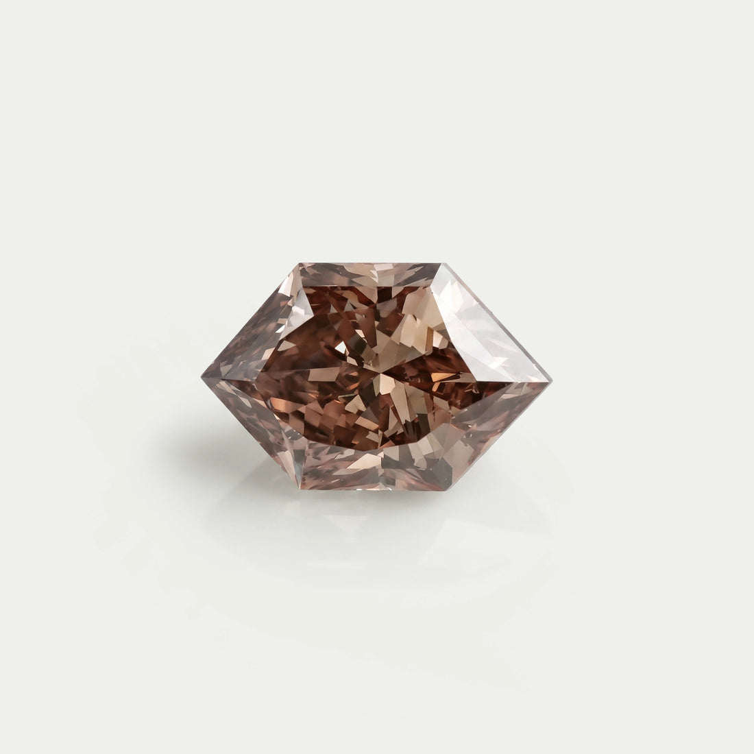 Champagne Elongated Brilliant Hexagon Lab Diamond Loose Loose