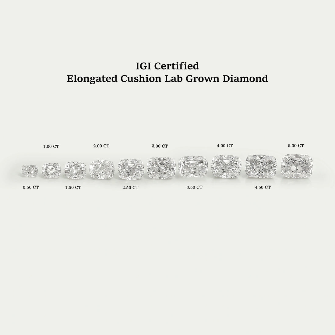 Certified Elongated Cushion Cut Lab Grown Diamond Loose