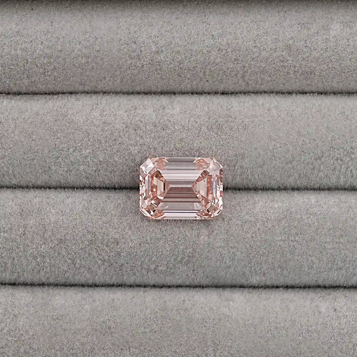 Pink Emerald Cut Diamond With 10.08 CT Certified