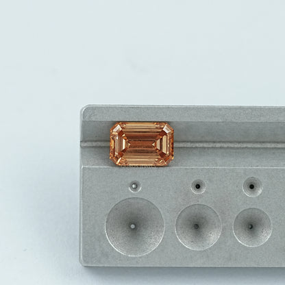 Champagne Emerald Cut Lab Grown Diamond Loose