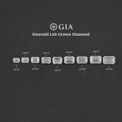 Certified Emerald Cut Lab Grown Diamond GIA Certified Diamond Loose