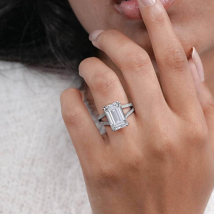 Emerald Cut Diamond Engagement Ring - Beyonce Edition